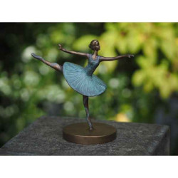 Décoration Statuette bronze personnage Statue en bronze ballerine 22 cm  -an2346br-v