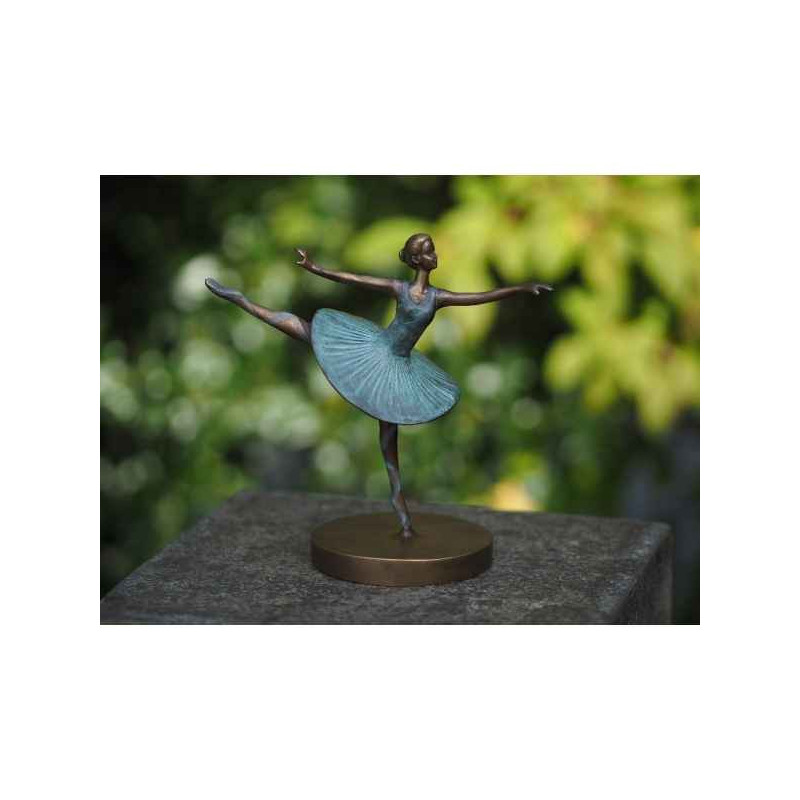 Décoration Statuette bronze personnage Statue en bronze ballerine 22 cm  -an2346br-v