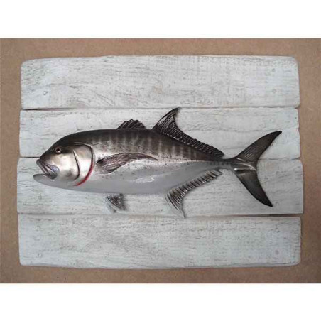 Animaux-Bois-Animaux-Bronzes propose Décors poisson des tropiques Carangue ignobilis -CADR32