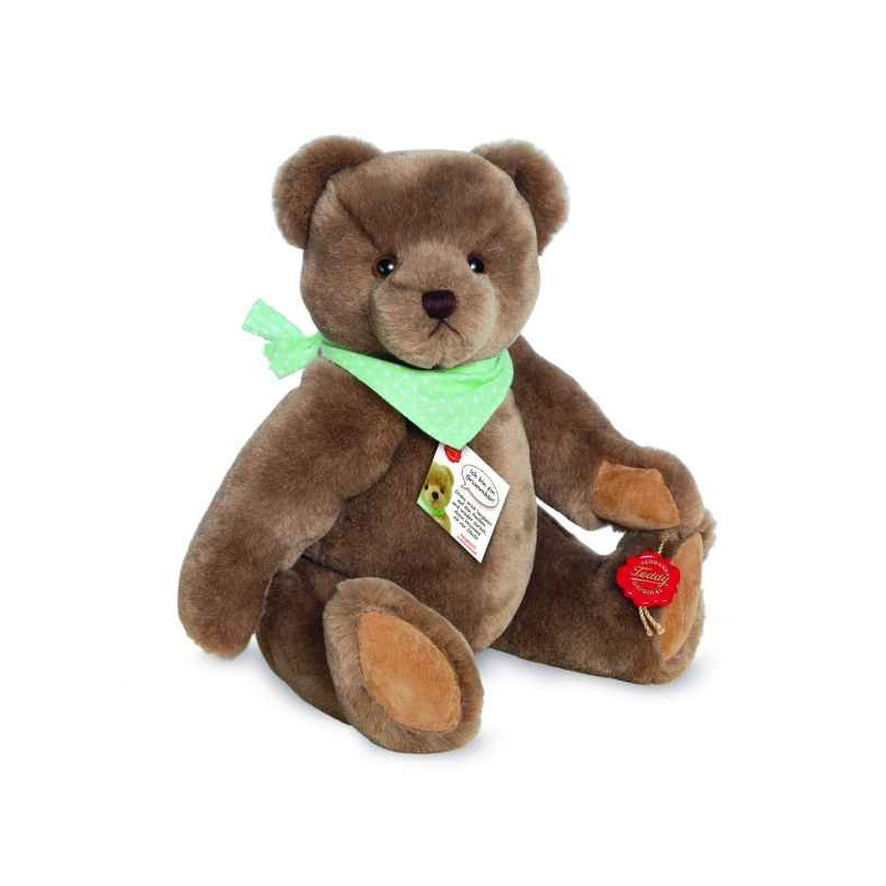 Animaux-Bois-Animaux-Bronzes propose Peluche ours teddy original carlo avec bruiteur 30 cm Hermann -18203 0