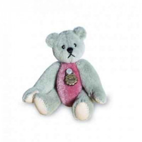 Mini peluche de collection ours Teddy gris et rose 55 cm Hermann   15448 8