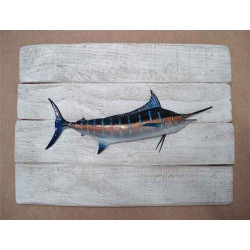 Animaux-Bois-Animaux-Bronzes propose Décors poisson des tropiques Marlin bleu -CADR37