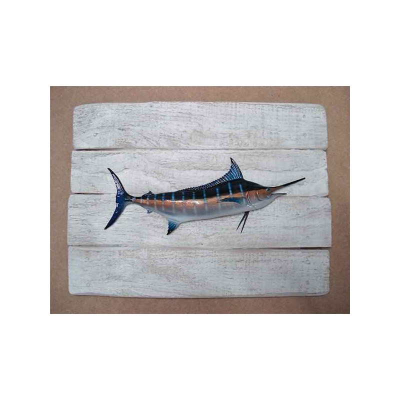 Animaux-Bois-Animaux-Bronzes propose Décors poisson des tropiques Marlin bleu -CADR37