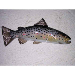 Animaux-Bois-Animaux-Bronzes propose Poisson Truite fario sculpture murale -MSR010