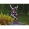 Décoration Statuette bronze personnage Statue en bronze grosse femme belle rose  -an2342br-bp