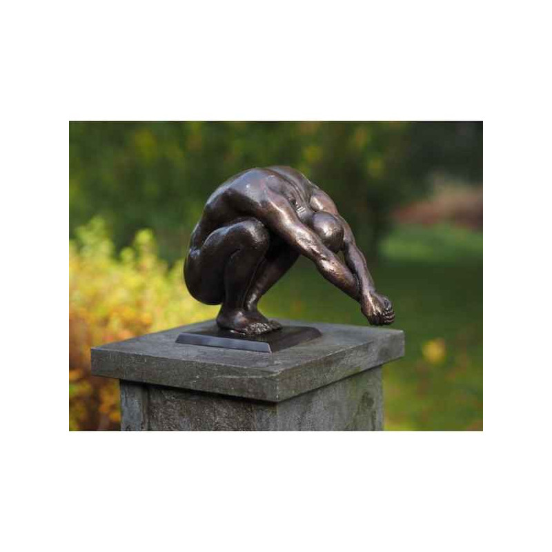 Décors Animaux en Bronze Statue en bronze plongeur  -an1300br-b