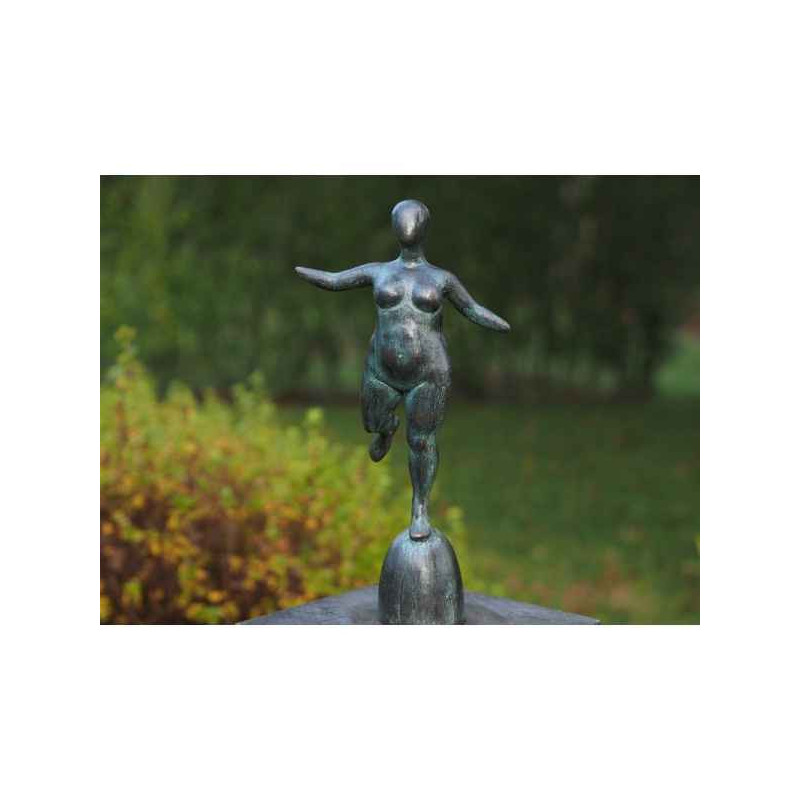 Décoration Statuette bronze personnage Statue en bronze femme nue grosse  -an1301br-v
