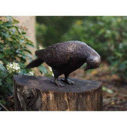 Statue en bronze colombe tête en bas thermobrass -an1288br-b-2