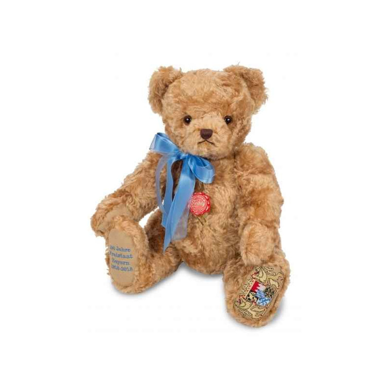 Animaux-Bois-Animaux-Bronzes propose Peluche ours teddy bear 100 jahre bayern bruiteur 48cm collection éd. limitée Hermann -1554