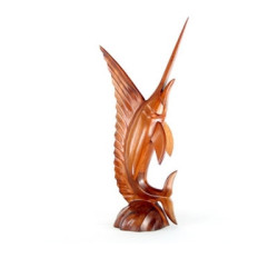 Animaux-Bois-Animaux-Bronzes propose Le saut de l'espadon en résineux 70 cm Lasterne -ZES080