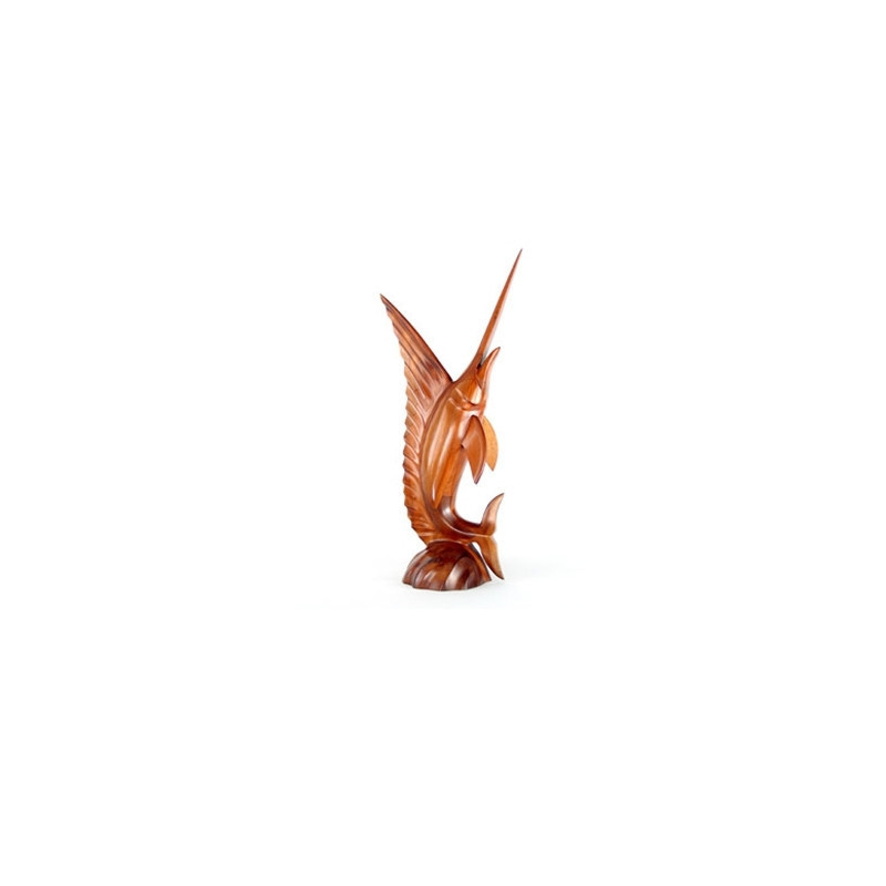 Animaux-Bois-Animaux-Bronzes propose Le saut de l'espadon en résineux 70 cm Lasterne -ZES080