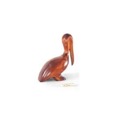 Décoration OiseauxLa pélican à terre en résineux 27 cm Lasterne -OPE027 Artisan Français - art animalier bois