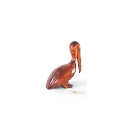 Décoration OiseauxLa pélican à terre en résineux 27 cm Lasterne -OPE027 Artisan Français - art animalier bois