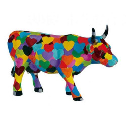 Animaux de la ferme Vache heartstanding cow CowParade résine taille M