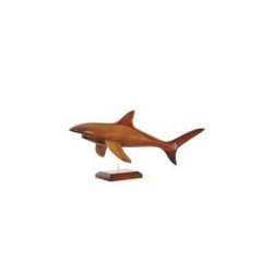 Animaux-Bois-Animaux-Bronzes propose Le requin en chasse 50 cm Lasterne -ARE050S