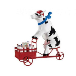 Animaux de la ferme Vache lait triporteur CowParade résine taille M