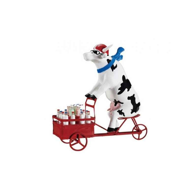 Animaux de la ferme Vache lait triporteur CowParade résine taille M