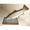 Animaux-Bois-Animaux-Bronzes propose Trophée poisson d'eau douce  Truite arc en ciel -TRDF12