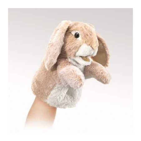 Petite marionnette peluche Lapin bélier Folkmanis -2944