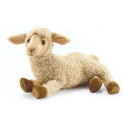 Animaux de la ferme Agneau beige couché - Animaux 5366