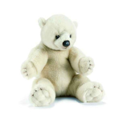 Animaux-Bois-Animaux-Bronzes propose Ours polaire assis 35 cm peluche animalière -1830