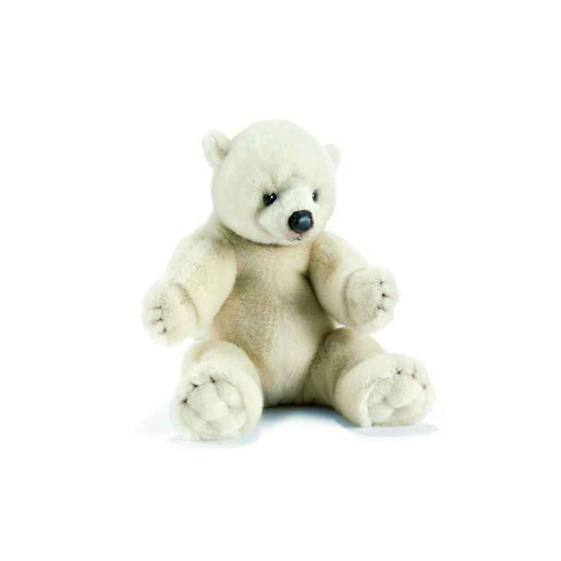 Animaux-Bois-Animaux-Bronzes propose Ours polaire assis 35 cm peluche animalière -1830