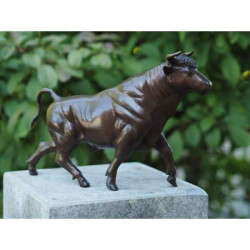 Sculpture taureau en bronze thermobrass -b57862