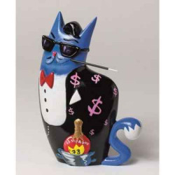 Animaux-Bois-Animaux-Bronzes.com propose Dean, big city Chat bleu de selwyn senatori -ST00603