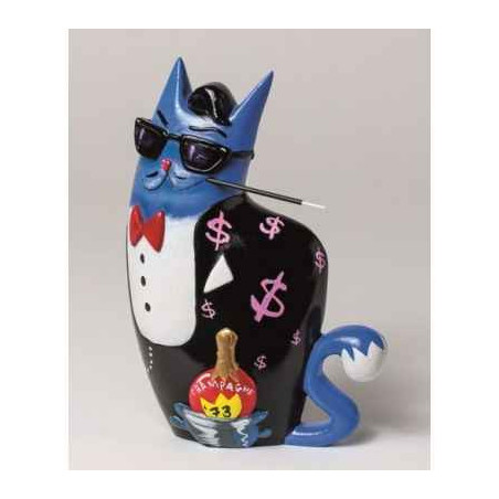 Animaux-Bois-Animaux-Bronzes.com propose Dean, big city Chat bleu de selwyn senatori -ST00603