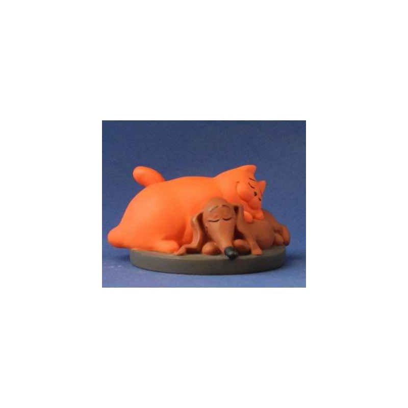Animaux-Bois-Animaux-Bronzes.com propose Chien et Chat de jan, jans en de kinderen -JJ11