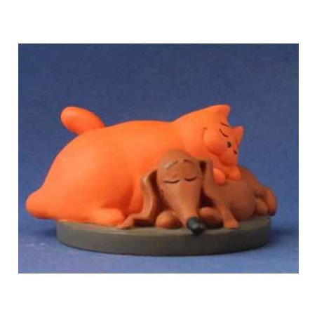 Animaux-Bois-Animaux-Bronzes.com propose Chien et Chat de jan, jans en de kinderen -JJ11
