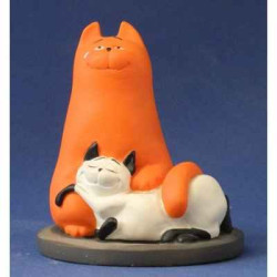 Animaux-Bois-Animaux-Bronzes.com propose Les Chats de jan, jans en de kinderen -JJ13