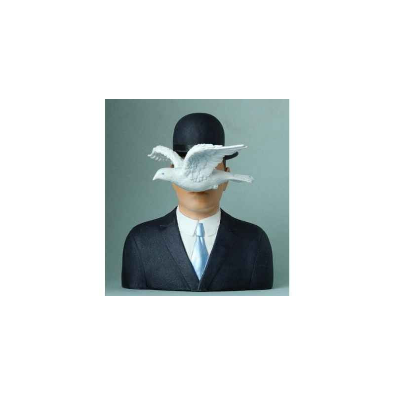 Figurine art l'homme au chapeau melon par magritte 3dMouseion -MAG04