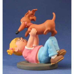 Animaux-Bois-Animaux-Bronzes propose Catootje et le chien de jan, jans en de kinderen -JJ14