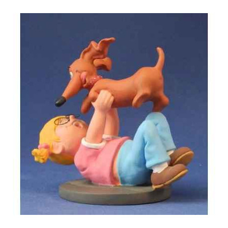 Animaux-Bois-Animaux-Bronzes propose Catootje et le chien de jan, jans en de kinderen -JJ14
