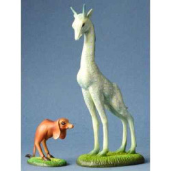 Animaux-Bois-Animaux-Bronzes propose Figurine art girafe et chien à deux pattes de bosch 3dMouseion -JB31