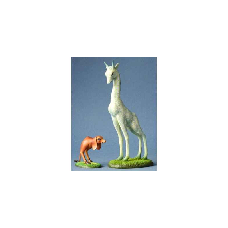 Animaux-Bois-Animaux-Bronzes propose Figurine art girafe et chien à deux pattes de bosch 3dMouseion -JB31