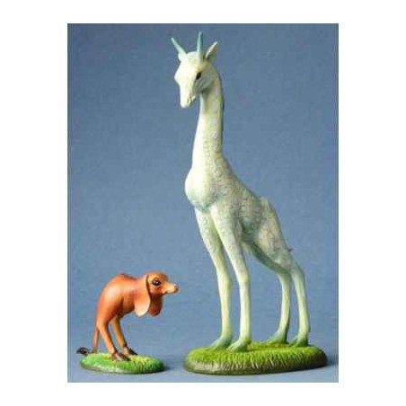 Animaux-Bois-Animaux-Bronzes propose Figurine art girafe et chien à deux pattes de bosch 3dMouseion -JB31