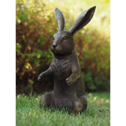Sculpture lièvre en bronze thermobrass -b1244-2