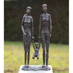 Décoration Statuette bronze personnage Famille moderne bronze -AN0932BR-B