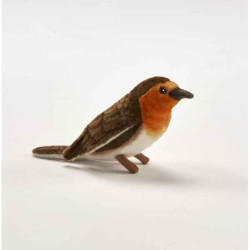 Décoration OiseauxOiseau rouge gorge 14cmh peluche animalière -4551 Anima
