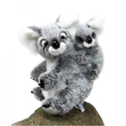 Animaux sauvage Koala maman bébé 28cmh peluche animalière -5947