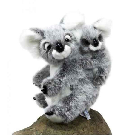 Animaux sauvage Koala maman bébé 28cmh peluche animalière -5947