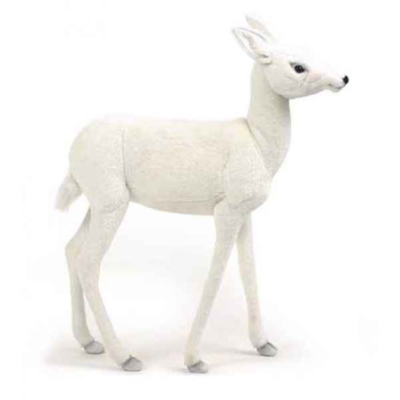 Animaux de la forêt Renne blanc bébé 65cml peluche animalière -5925