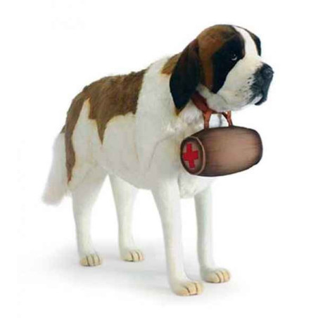 Animaux-Bois-Animaux-Bronzes propose Chien St bernard 4 pattes 135cml peluche animalière -5910