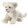 Félin Lionceau blanc couché 32cml peluche animalière -1922