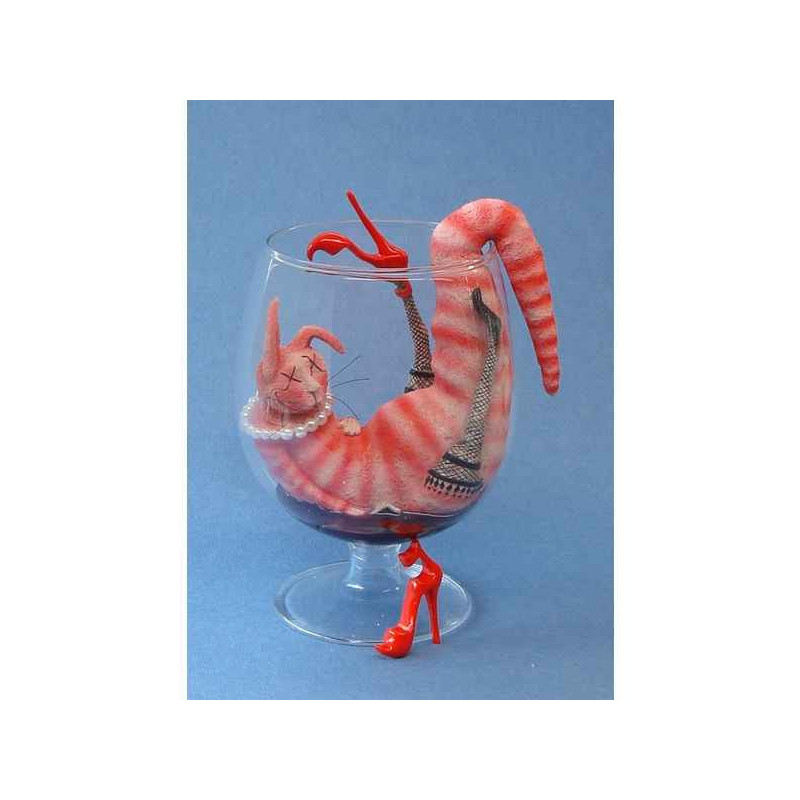 Animaux-Bois-Animaux-Bronzes.com propose Chat Tony Fernandes Bottoms Up -TF02