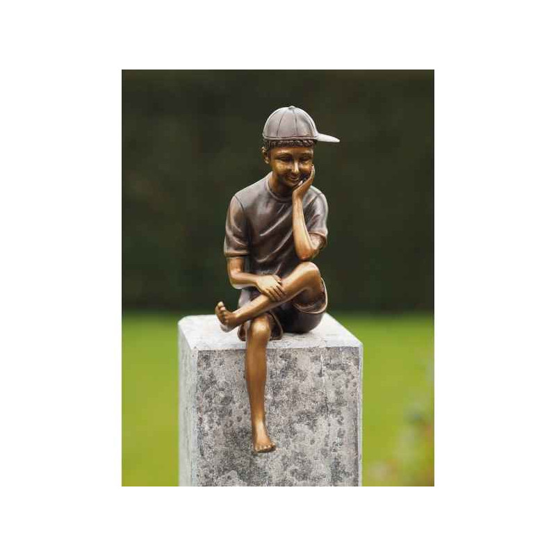 Décoration Statuette bronze personnage Sculpture en bronze  -an1249br-b