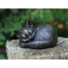 Sculpture chat en bronze thermobrass  -an1228br -b