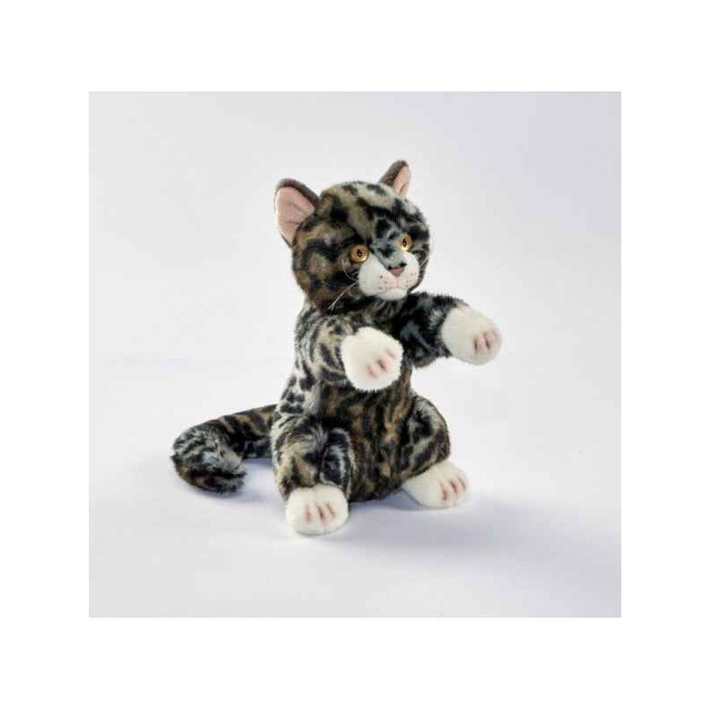 Félin Chat tigré dressé 23cmh peluche animalière -1953